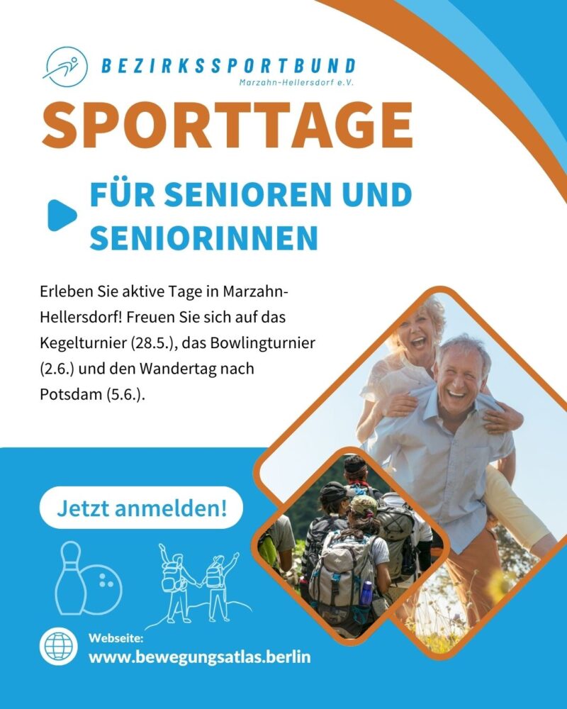 Sporttage für Senioren und Seniorinnen in Marzahn-Hellersdorf 2025