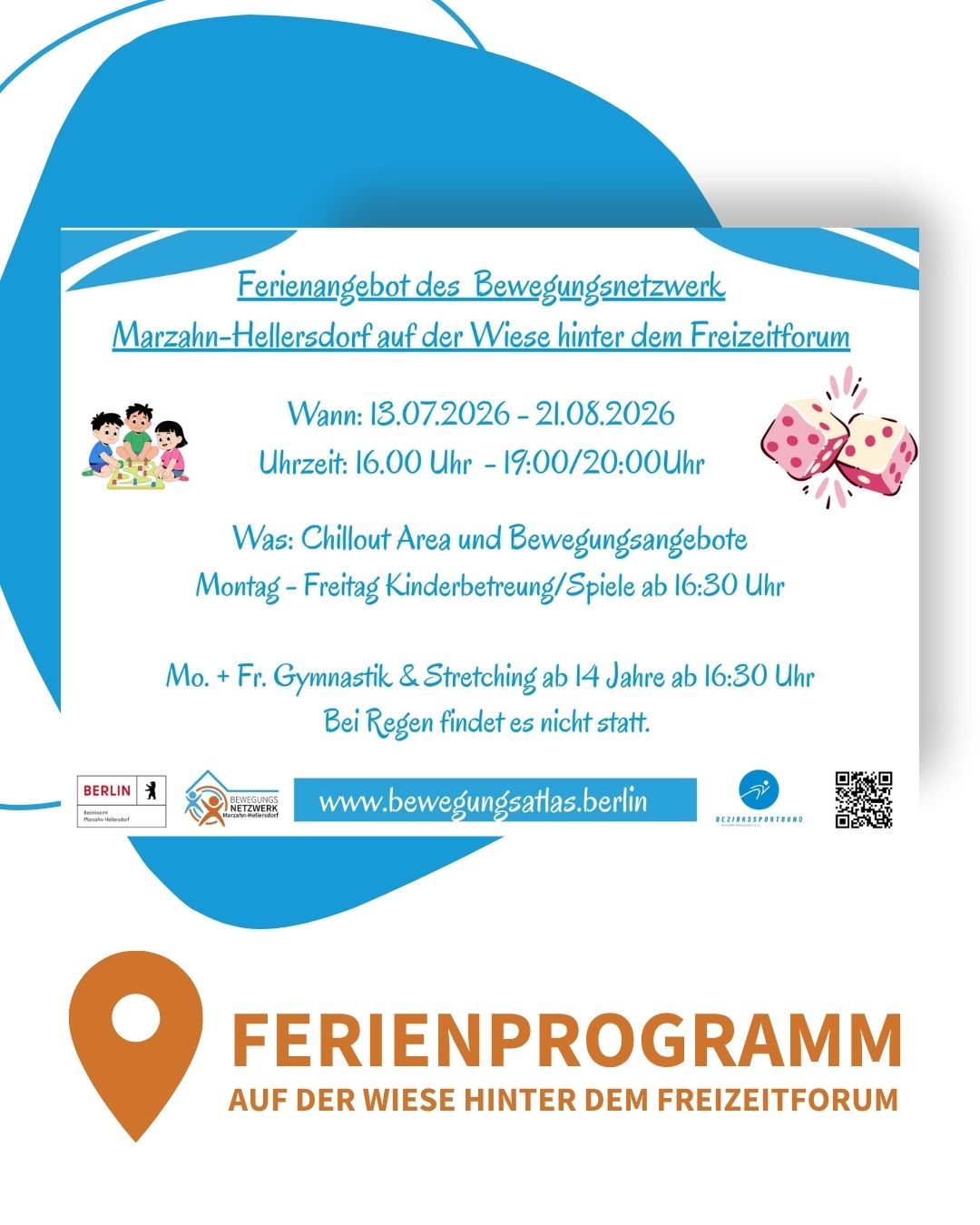 Beitragsbild Ferienangebot des Bewegungsnetzwerk Marzahn-Hellersdorf